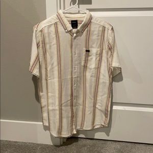 RVCA medium size/regular fit split stripe polo.